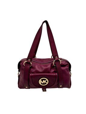 Michael Kors Plum Pebbled Leather Satchel